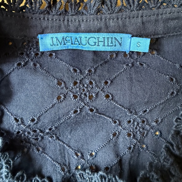 J MCLAUGHLIN FRANCOIS TOP EYELET COTTON BREATHABLE FEMININE BUTTON FRONT CHIC S - Picture 8 of 11